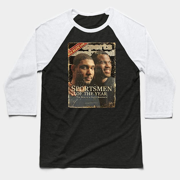 COVER SPORT - SPORT ILLUSTRATED - SPORTMAN OF THE YEARS TIM DUCAN AND DAVID ROBINSON Baseball T-Shirt by FALORI